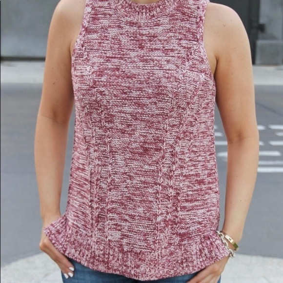 LOFT Sweaters - Loft Mixed Ribbed Sleeveless‎ Sweater Size Petite XS